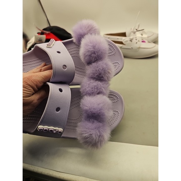 Crocs Womens Size  10  Classic  Lavender Fur Sure Slip On Sandal Comfort Shoes - Picture 6 of 6